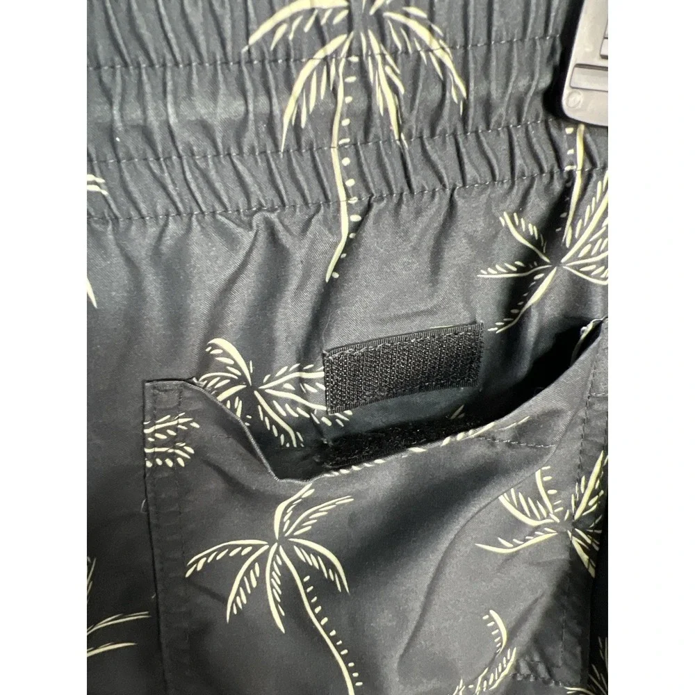 Old Navy Men's Size XL Palm Tree‎ Swim Trunks Gray Tropical Beach Board Shorts